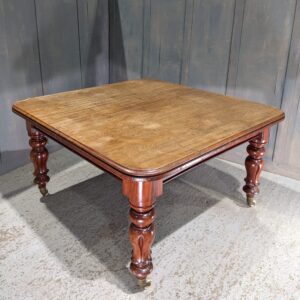 Large Victorian Wind Out Mahogany Table with Two Leaves & Beautiful Legs (SOLD)