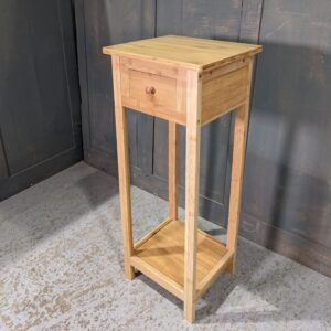 Inexpensive Modern Painted-to-look-like-Oak Pine Statue Plant Stand (SOLD)