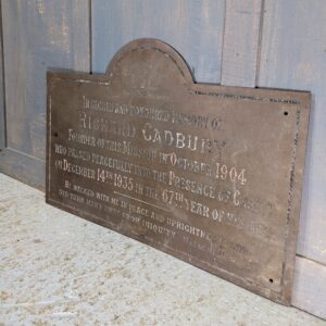 Large Brass Memorial Plaque dated 1935 (SOLD)