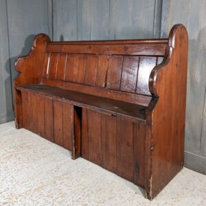 Wimbledon Bethel Chapel 19th Century Antique Pine Church Chapel Pew Bench with Leg SOLD