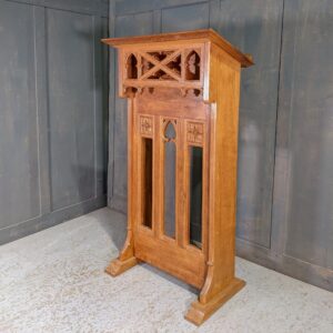 Carved Oak Lectern Reading Stand Ambo in the Gothic Tradition (SOLD)