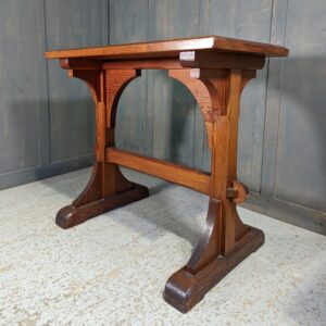 Heavy Antique Arched Pitch Pine Communion Table from Village Church at Fenny Compton (SOLD)