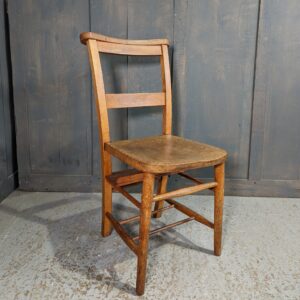 Exmoor Vintage Pale Elm & Beech Church Chapel Chairs (SOLD)
