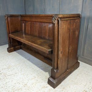 St Andrew Bradfield 'Queen of England' Heavy Victorian Oak Carved Pews Benches (SOLD)