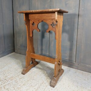 Small Classic Gothic Credence Table with Quatrefoils (SOLD)