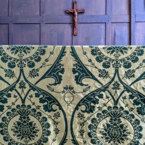 Extemely Large Vintage Majestic & Shimmering Emerald & Gold Altar Frontal (SOLD)