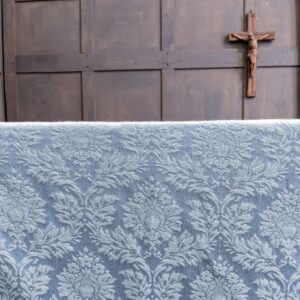 Massive Vintage Flowery Pale Blue Damask Altar Frontal (SOLD)