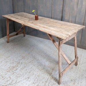 Rustic Antique Lightweight Pine Plank Trestle Tables (SOLD)