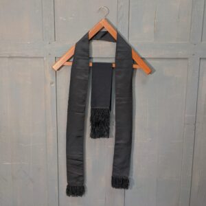 Black Satin Stole & Cotton Maniple with Tassels (SOLD)