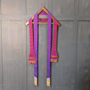 Two Vintage Stoles Fuschia & Iridescent Purple (SOLD)
