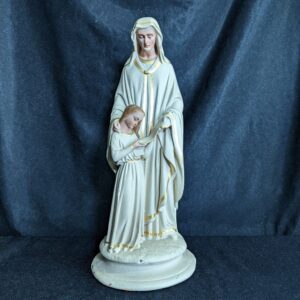 Antique Religious Statue of St Anne with Mary BVM as a Child (SOLD)