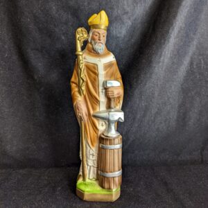 French Vintage Handpainted Religious Statue of St Eligius (SOLD)