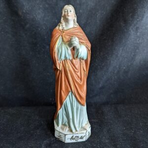 Small Handpainted French Bisque China Religious Statue of Mary Magdalene (SOLD)