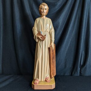 Mid-Size Handpainted Contemporary Fibreglass Statue of St Joseph the Worker (SOLD)