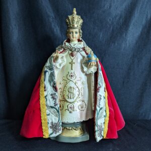 Vintage Larger Size Religious Be-Coped Statue of the Child of Prague (SOLD)