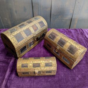 Branded Brass & Hardwood Treasure Box in a Box in a Box (SOLD)