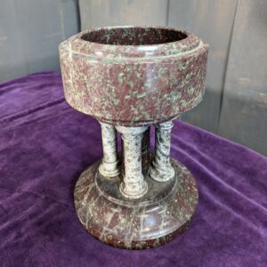 Beautiful Multi-Patterned Antique Baptismal Table Font from Northend Chapel (SOLD)