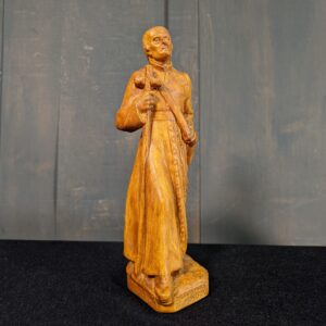 Repainted Vintage French Religious Statue of St Louis Marie de Montfort (SOLD)