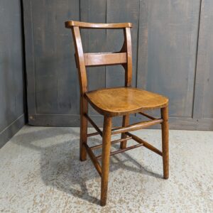 1930's Vintage Rich Medium Elm & Beech Church Chapel Chairs from Crewe (SOLD)