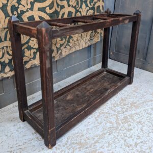 Vintage Dark Pine Victorian Umbrella Stick Stand (SOLD)