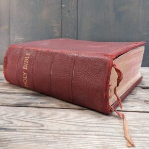 Very Large Red Leather Bound Church Lectern Size Bible (SOLD)