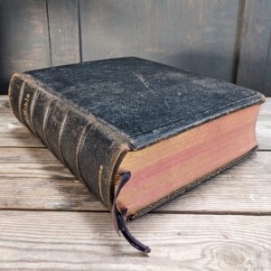 Classic Vintage Black Leather Bound Large Church Lectern Cambridge Bible (SOLD)