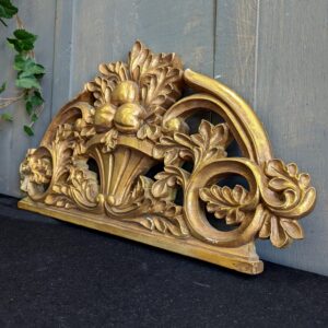 Decorative Golden Baroque Feature Pediment Door Cap Panel (SOLD)