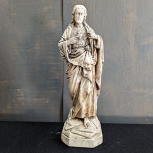 Small Vintage Religious Statue of Christ the Sacred Heart from Ireland (SOLD)