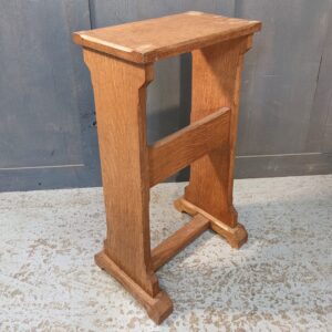 Vintage 1950's Solid Oak Credence Table with Shelf (SOLD)