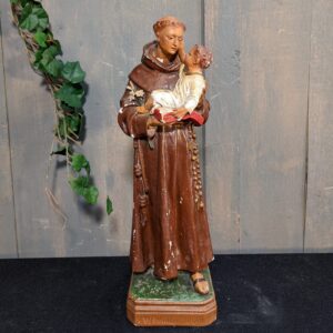 1950's Vintage Flemish Religious Statue St Anthony of Padua (SOLD)