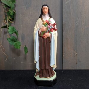 St Therese of Lisieux The Little Flower Vintage Religious Statue Polychrome China (SOLD)