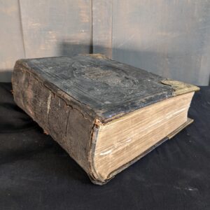 Large Antique Leather Bound Bible with Clips (SOLD)