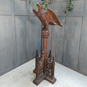 Very Fine Vintage Oak Gothic Carved Eagle Church Lectern from Port Dinorwic Wales (SOLD)