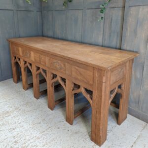 Very Fine Large Vintage Carved Gothic Welsh Church Altar (SOLD)