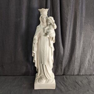 Very Heavy Composition Stone French Statue of Our Lady Madonna BVM (SOLD)