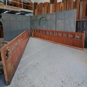 Swansea Quatrefoiled Victorian Pitch Pine Church Fronts Panels Panelling (SOLD)