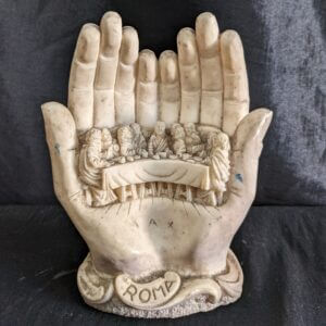 Unusual Vintage Souvenir of Rome Last Supper in Cupped Hands (SOLD)