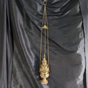 Vintage Brass Censer Thurible Incense Burner with Crosses in the Greek Orthodox Style (SOLD)