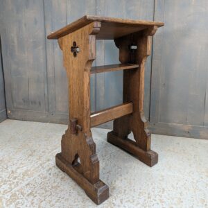 Attractive Coloured & Clean Antique Simple Gothic Oak Prayer Desk Prie Dieu (SOLD)