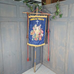 Ragged but Charming Welsh Children's Chapel Banner & Pole (SOLD)