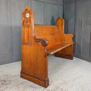 American Gothic Vintage Oak Church Pew Bench (SOLD)