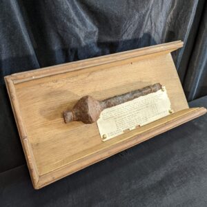 Unusual North Wales 1733 Bell Clapper Souvenir from Llanfairisgaer Church (SOLD)