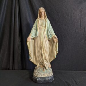 Faded & Distressed Antique Irish Religious Statue of the Immaculate Conception Virgin Mary (SOLD)