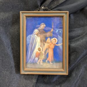 Late Period Rare 1950's Vintage Margaret Tarrant Print Showing Angel Guiding the Holy Family (SOLD)