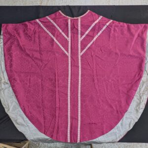 Rich Purple Damask Chasuble with Y Shaped Orphreys (SOLD)