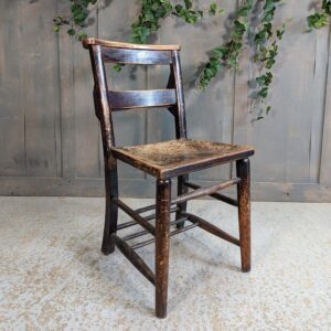 Strong Antique Elm & Beech Church Chapel Chairs from St Mary's Portsmouth (SOLD)