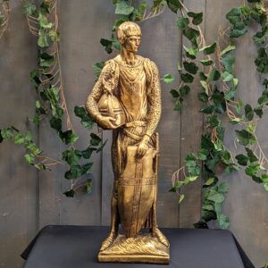 Larger Size Powerful Gold Religious Statue of Young St George in Knight's Dress (SOLD)