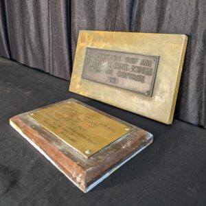 Pair of Vintage Welsh Language Memorial Plaques from St Mary's Port Dinorwic (SOLD)