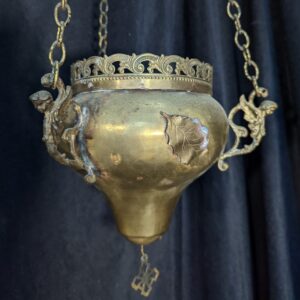 Larger Size Byzantine Style Antique Brass Church Sanctuary Lamp (SOLD)
