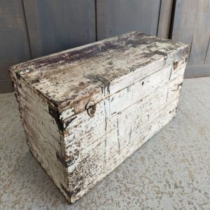 Distressed 1930's Vintage Brass Reinforced Cedarwood Travel Trunk Chest Box (SOLD)